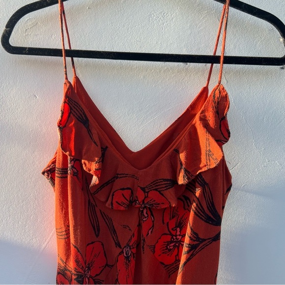 Anthropologie Ruffled V neck slip dress XLP Sundress, resort, wedding guest - Picture 8 of 12